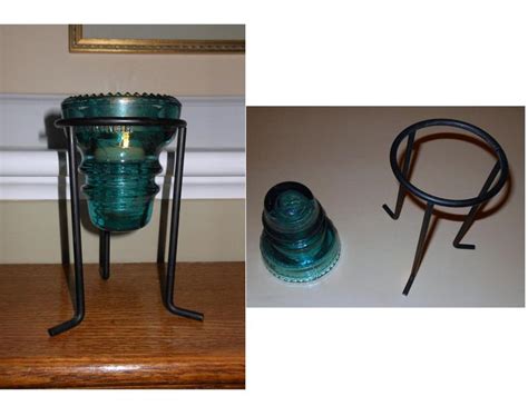 Vintage Glass Insulator Made Into A Tea Light Holder I Found This Old