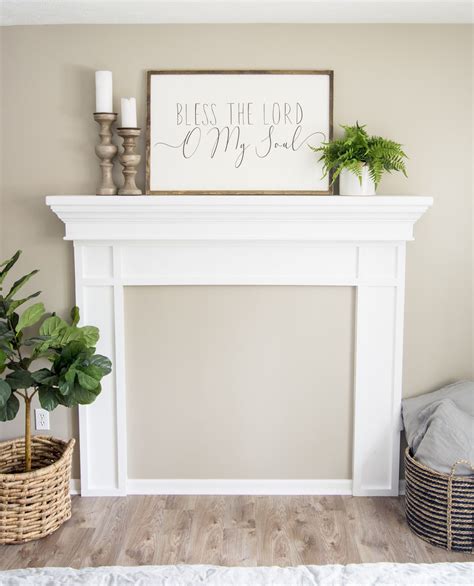This diy faux fireplace is sure to bring cozy character to any room! DIY Faux Fireplace Mantel Tutorial | Faux fireplace diy ...