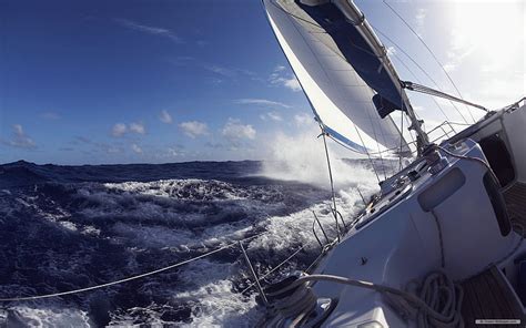 1080p Free Download Yacht Water Ocean Sail Hd Wallpaper Peakpx