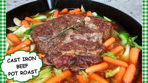 Serve this over egg noodles. Classic BEEF CHUCK POT ROAST Dinner Recipe in a Cast Iron Pan | Pot roast dinner recipe, Pot ...