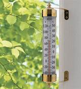 Large Swivel Brass Thermometer | Wind and Weather