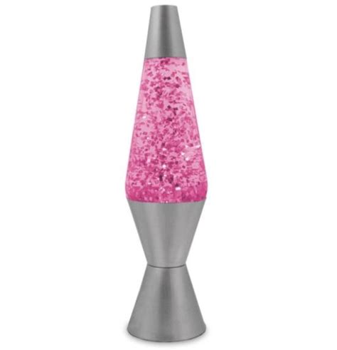 Pink Retro Glitter Lava Lamp