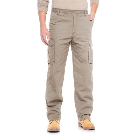 Smiths Workwear Fleece Lined Canvas Cargo Pants For Men Save 50