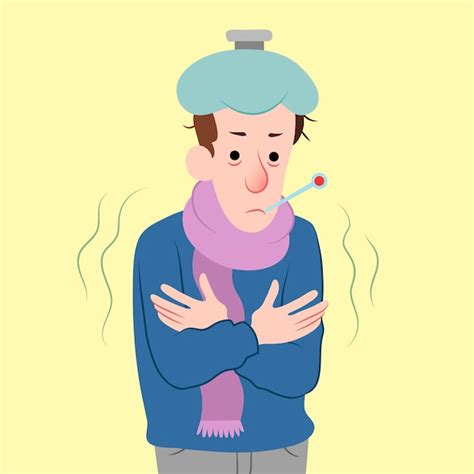 Free Vector A Person With A Cold Illustration