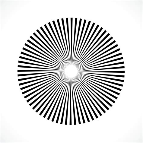 Rays Beams Element Sunburst Starburst Shape On White Circular