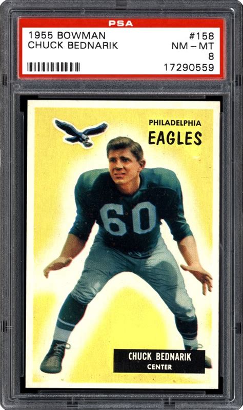 Auction Prices Realized Football Cards 1955 Bowman Chuck Bednarik