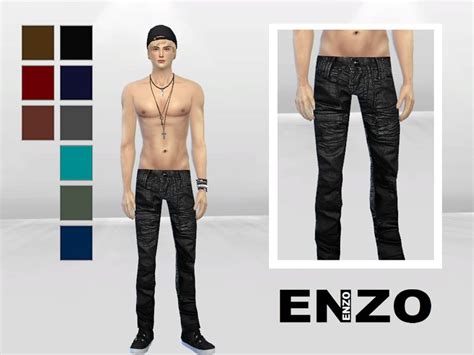 Mclaynesims Enzo110 Skinny Pants Skinny Pants Sims 4 Pants