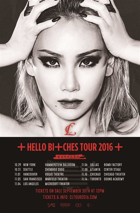 In 2016, she kicked off her first ever solo. CL will embark on solo tour of North America, called ...