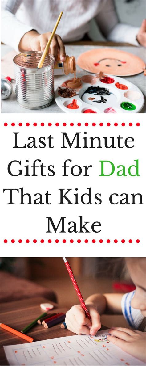 Dad will love these easy, homemade craft ideas — even if you waited until the last minute! Quick and easy gifts for kids to make for Dad! Great for # ...