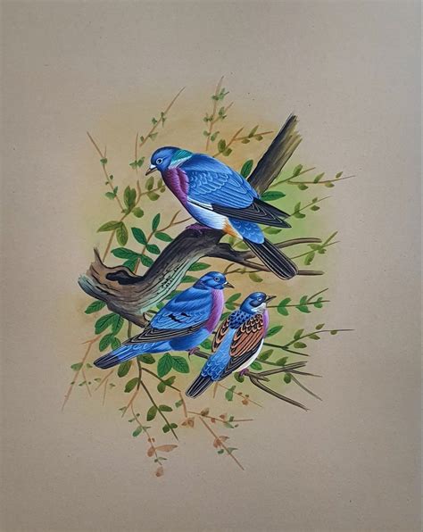 Birds Art Handmade Fine Bird Painting On Paper Size 8x11 Inches At Rs 700 In Kishangarh