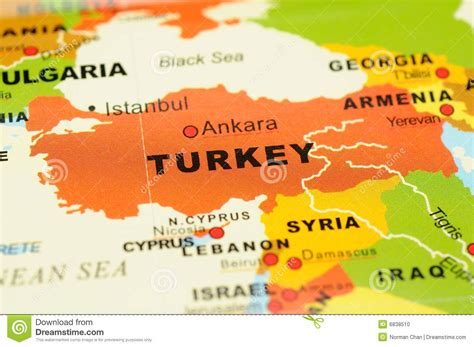 Turkey On Map Stock Photo Image Of Europe Location Turkey 6838510