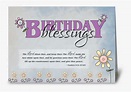 Birthday Blessings Flowers & Bible Verse Greeting Card - Birthday ...