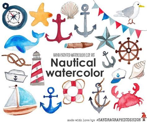 Watercolor Nautical Clipart Artofit