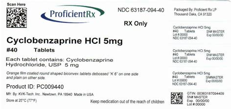 Cyclobenzaprine Hydrochloride Tablets Usp