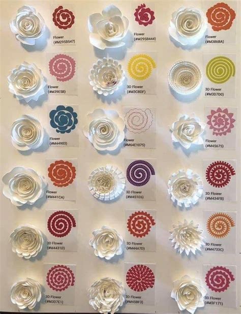 What Each Paper Flower Actually Looks Like Once Rolled Up Cricut
