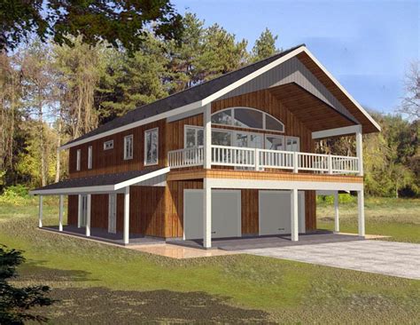 2 Car Garage Apartment Plan 85372