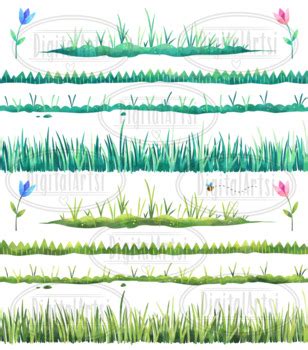 Watercolor Grass Clipart By Digitalartsi Teachers Pay Teachers