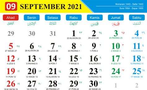 Untuk desain template kalender terbaru 2021 ini bisa dibilang sangat lengkap dan beragam fitur penting seperti hijriah jawa dan libur nasional. Kalender Bulan September 2021 Kalender Jawa Bulan ...
