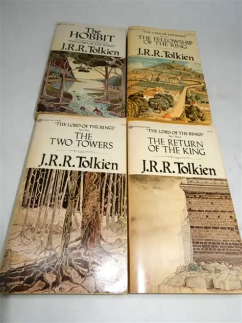 Jrr Tolkien Lord Of The Rings Trilogy Lotr 1975 Ballantine Pb Set