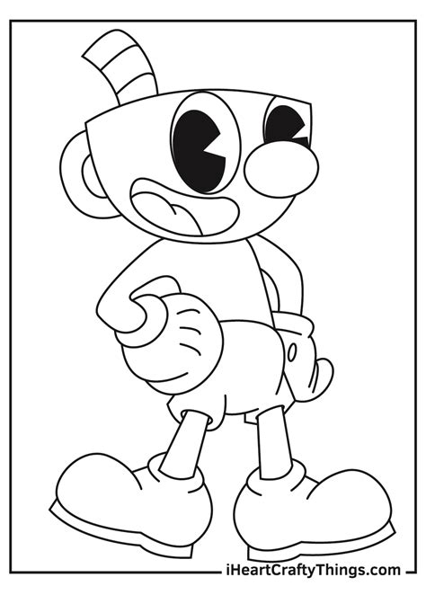 Cuphead Printable Coloring Pages Printable Templates