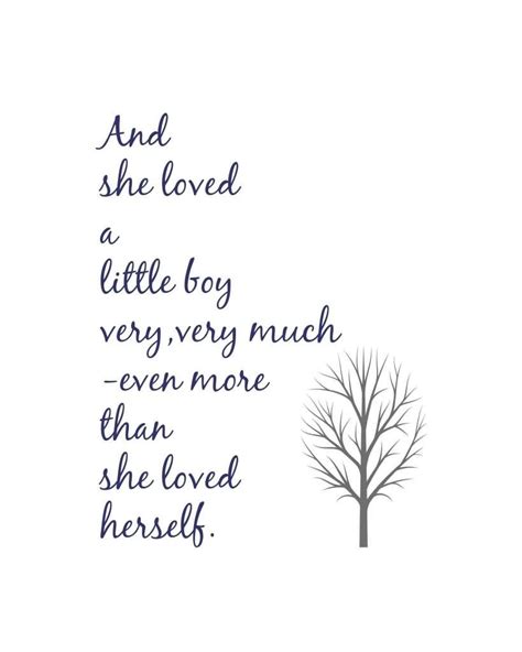 And She Loved A Little Boy Quote Digital Download She Loved A Little