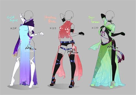 Outfit Design 328 330 Open By Lotuslumino Character Design