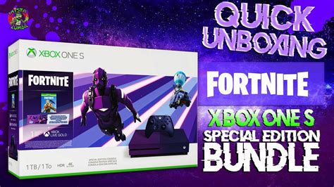 Quick Unboxingxbox One S Fortnite Battle Royale Special Edition Bundlepurple Galore Youtube