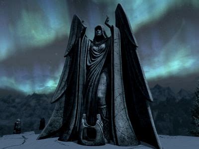 The temple entrance can be found below the statue, so you don't need to open the world map at all. Lore:Meridia - The Unofficial Elder Scrolls Pages (UESP)