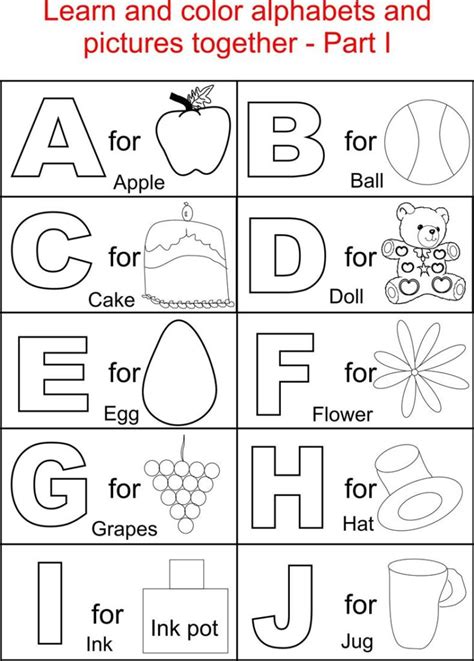 Free, printable alphabet worksheets including flash cards, letter mazes and more. Coloring Pages: Alphabets Coloring Printable Pages For ...
