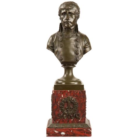 Patinated French Bronze Bust Sculpture Of Napoleon As First Consul