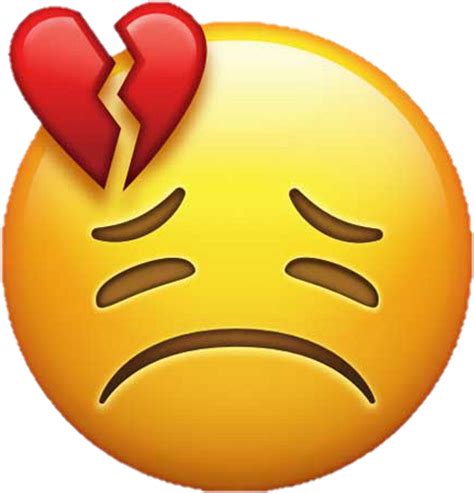 Heartbreak Emoji Png Sad Face Broken Heart Emoji 5488853 Vippng