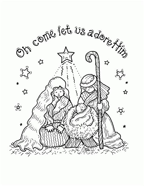 Free Nativity Coloring Pages Printable Coloring Home
