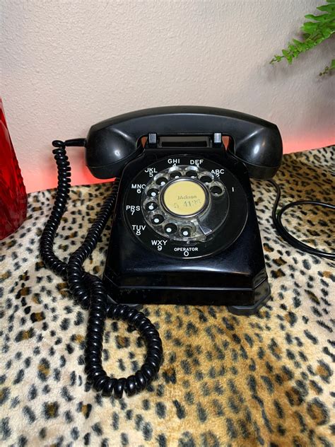Vintage Black Rotary Phone Heavy Duty Etsy