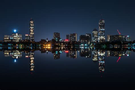 Boston Skyline At Night — 617 Images Boston