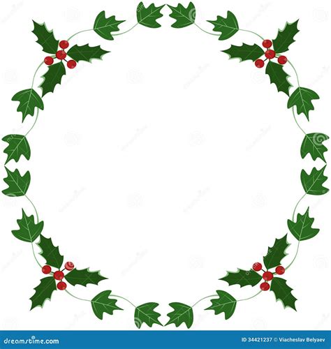 Holly And Ivy Yule Frame Royalty Free Stock Photography Image 34421237