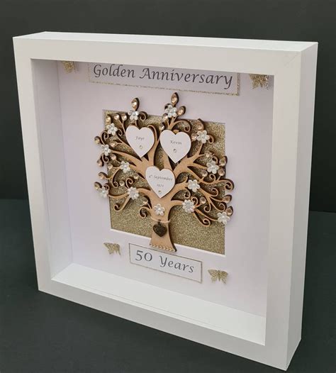 50th Golden Wedding Anniversary Frame Keepsake T Etsy Uk