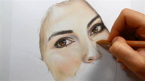 How to draw realistic faces, draw real faces, step by step. Coloring skin with colored pencils - Part 1 | Emmy Kalia ...