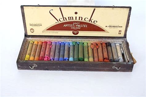 Schmincke Pastels Grumbacher Soft Pastel Crayons Vintage Artist