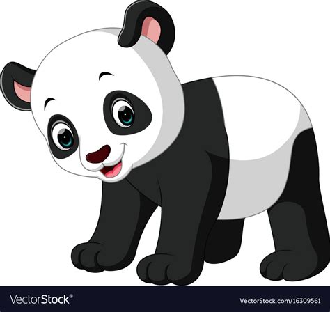 Cute Panda Cartoon Royalty Free Vector Image Vectorstock