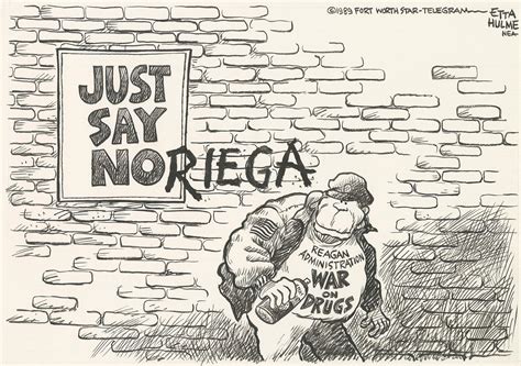 Just Say No[riega] Political Cartoon Made By American Cartoonist