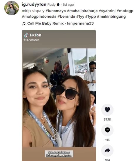 Potret Luna Maya Nonton Motogp Mandalika 2022 Viral Disangka Selfie