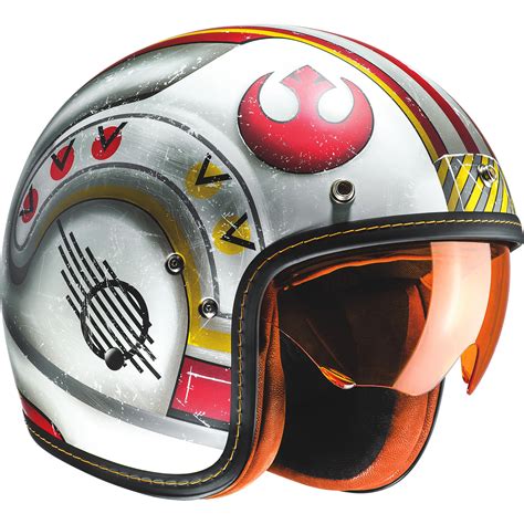 The painted helmet pictured is for reference only (message me if you would like a painted helmet). HJC FG-70S X-Wing Fighter Pilot Open Face Motorcycle ...