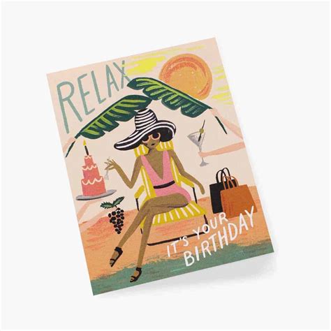 Relax Birthday Card Ktcollection
