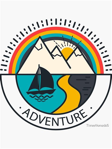 Adventure Logo Sticker By Threenomads6 In 2021 Adventure Logo