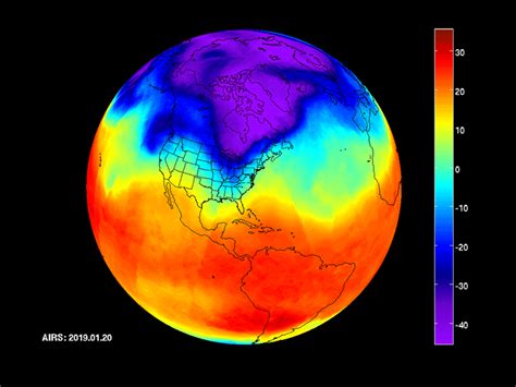 Nasas Airs Captures Polar Vortex Moving In Over Us Climate Change