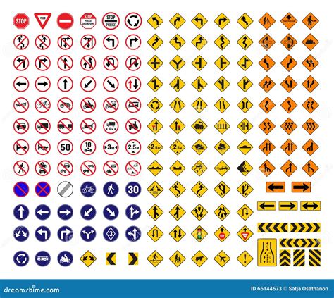 All Traffic Signs Stock Vector Image Of Direction Safety 66144673