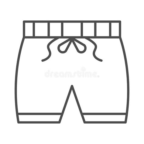 Swimming Trunks Thin Line Icon Summer Concept Man Beach Shorts Sign