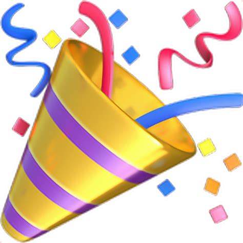 Party Popper Emoji 🎉 Party Popper Emoji Emoticon Transparent Party