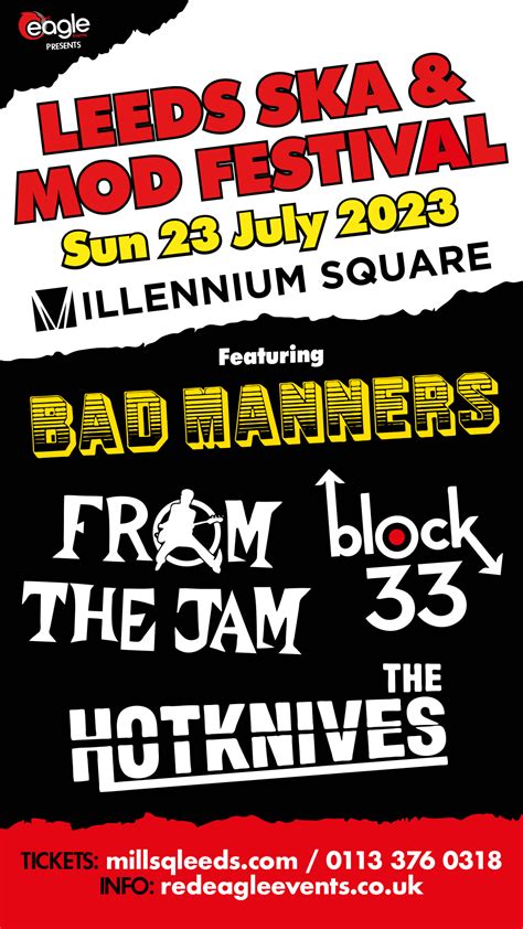 Leeds Ska And Mod Festival 2023 Tickets Millennium Square Leeds Sun