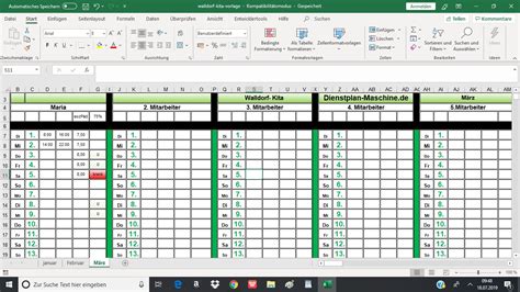 Excel arbeitsplan, schichtplan, einsatzplanung, einsatzkontrolle, büroplanung, arbeitstage sie können gleich alle mitarbeiter in dieser einen excel vorlage verwalten oder sie kopieren sich diese. Dienstplan Vorlage Einsatzplanung Excel : Einfacher ...